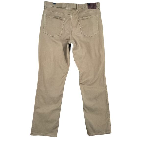 HART SCHAFFNER MARX Tan Flat Front Five Pockets Chino Casual Pants 38 x 32 - Picture 2 of 7